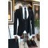 Noah Fashion Black Three-Pieces Peaked Lapel Business Suits For Men