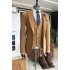 Chic Brown Peaked Lapel Double Breasted Men Suits For Business
