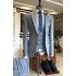 Unique Blue Three-Pieces Double Breasted Best Fitted Business Suits For Men