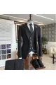 Black Three-Pieces Peaked Lapel One Button Tailored Best Fitted Suits For Men Black Three-Pieces Peaked Lapel One Button Tailored Best Fitted Suits For Men