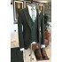 Fashion Dark Green One Button Tailored Business Suits For Men