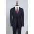 Regular Navy Blue Three Pieces Best Fitted Bespoke Business Suit