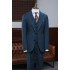 Modern Navy Blue Notched Lapel Best Fitted Business Suit