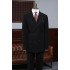 Stylish Formal All Black Peaked Lapel Double Breasted Business Suit