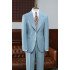 Affordable Blue Two Pieces Peaked Lapel Best Fitted Tailored Suit