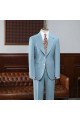 Affordable Blue Two Pieces Peaked Lapel Best Fitted Tailored Suit