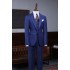 Latest Blue Three Pieces Notched Lapel Business Suit For Men