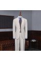 New Arrival Light Khaki Two Pieces Notched Lapel Suit For Business