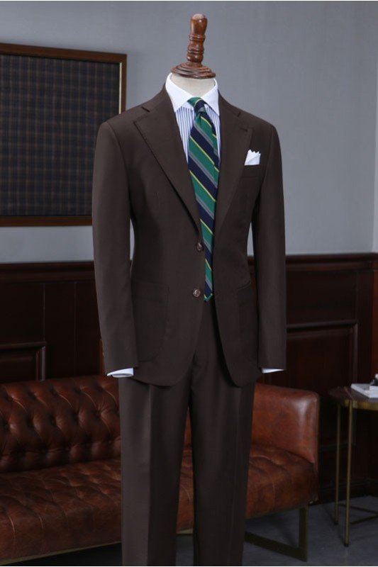 Hot Coffee Two Pieces Best Fitted Tailored Suit For Business