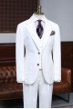 Fashion White Three Pieces Best Fitted Business Suit