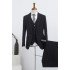 Formal All Black Three Pieces Best Fitted Business Suit For Men