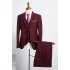 Gorgeous Burgundy Three Pieces Best Fitted Tailored Suit For Business