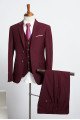 Gorgeous Burgundy Three Pieces Best Fitted Tailored Suit For Business