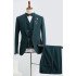 Chic Dark Green Three Pieces Best Fitted Tailored Suit For Business