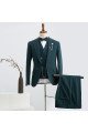 Chic Dark Green Three Pieces Best Fitted Tailored Suit For Business
