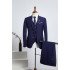 Elegant Navy Blue Three Pieces Best Fitted Tailored Business Suit