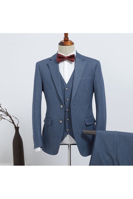 Brandon Bespoke Blue Three Pieces Best Fitted Business Suit