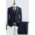 Formal Navy Blue Notched Lapel Two Buttons Best Fitted Bespoke Suit