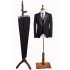 Classic Black Three Pieces Peaked Lapel Business Suit For Men