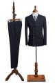 Cool Formal Black Striped Double Breasted Tailored Business Suit