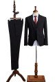 Latest All Black Three Pieces Notched Lapel Best Fitted Business Suit