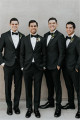 New Arrival Handsome Black Peaked Lapel Bespoke Men Suits for Wedding