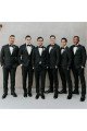 New Arrival Handsome Black Peaked Lapel Bespoke Men Suits for Wedding