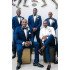 Cameron Navy Blue Best Fitted Black Shawl Groomsmen Suit