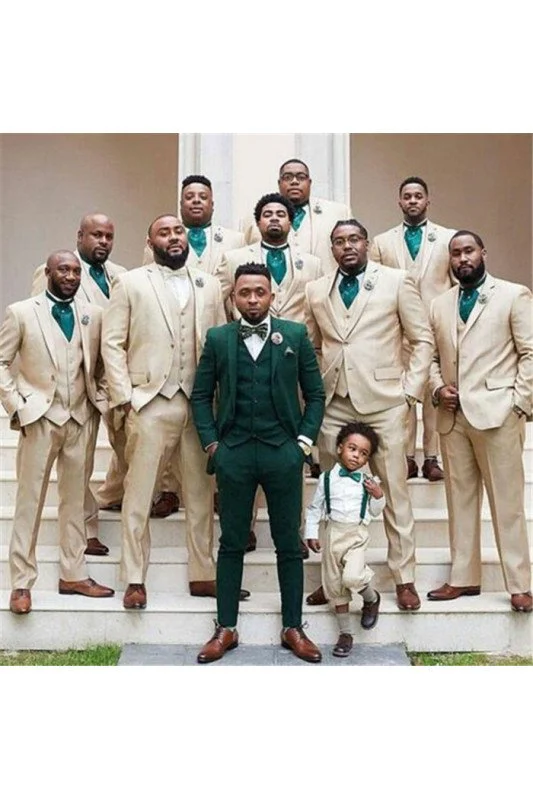 Brayden Light Champagne Notched Lapel Best Fitted Wedding Groomsmen Suit Brayden Light Champagne Notched Lapel Best Fitted Wedding Groomsmen Suit
