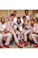 Chic Knitted Botton Shawl Lapel Slim Fit Wedding Groomsmen Suits Chic Knitted Botton Shawl Lapel Slim Fit Wedding Groomsmen Suits
