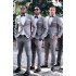 Chic Gray Best Fitted One Button Groomsmen Suits for Wedding