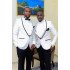 New Arrival White One Button Bespoke Shawl Lapel Wedding Groomsmen Suits