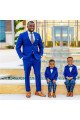 Royal Blue Peaked Lapel Best Fitted Wedding Groomsmen Suits