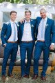 Hayden Navy Blue Notched Lapel Best Fitted Wedding Groomsmen Suit