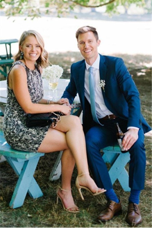 Hayden Navy Blue Notched Lapel Best Fitted Wedding Groomsmen Suit
