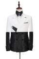Newest White and Sparkle Double Breasted Chic Best Fitted Prom Men Suits