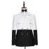 Stylish Slim Fit Simple White and Black Double Breasted Men Suits