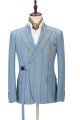 Micah Latest Design Striped Peaked Lapel Fashion Men Suits