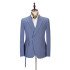 Preston Ocean Blue Peaked Lapel Best Fitted Men Suits for Prom