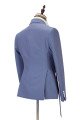Preston Ocean Blue Peaked Lapel Best Fitted Men Suits for Prom