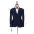 Stylish Slim Fit Navy Blue Peaked Lapel Men Suits