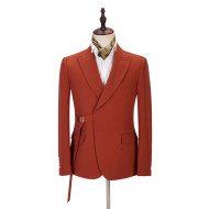 Giovanni Newest Peaked Lapel Best Fitted Orange Men Suits for Casual Giovanni Newest Peaked Lapel Best Fitted Orange Men Suits for Casual