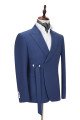 Kayden Newest Dark Blue Peaked Lapel Best Fitted Men Suits for Business