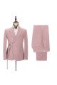 Bespoke Pink Men Suit for Prom | Buckle Button Formal Groomsmen Suit for Wedding