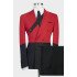 Griffin Red Double Breasted Best Fitted Fashion Men Suits for Prom