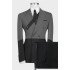 Kingston New Arrival Gray and Black Best Fitted Fashion Men Suits