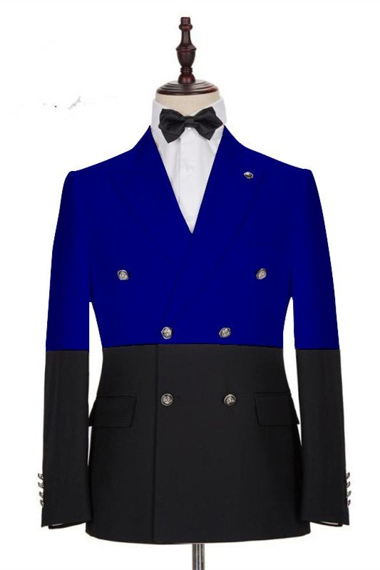 Ruben Royal Blue Double Breasted Slim Fitted Chic Men Suits