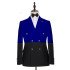 Ruben Royal Blue Double Breasted Slim Fitted Chic Men Suits