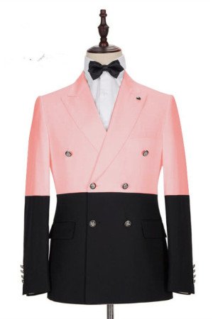 Maximus Pink Double Breasted Best Fitted Chic Men Suits for Prom Maximus Pink Double Breasted Best Fitted Chic Men Suits for Prom