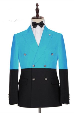 Aden Fashion Blue Double Breasted Best Fitted Men Suits Aden Fashion Blue Double Breasted Best Fitted Men Suits